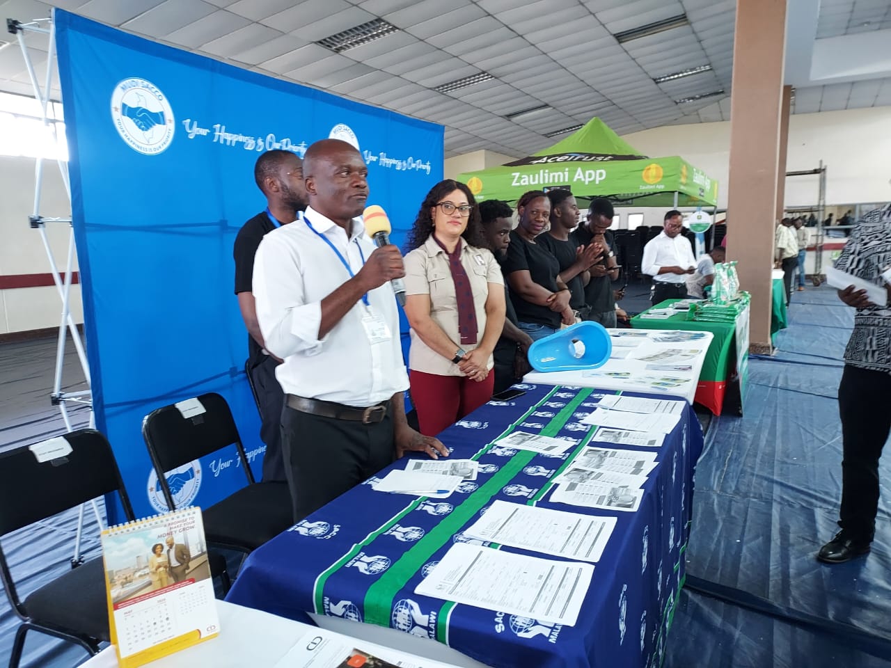 SUNBIRD SACCO AT INTERNATIONAL YEAR OF WOMAN FARMER EVENT AT COMESA HALL BLANTYRE